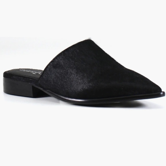 Diba True Nordstrom High Up Calf Hair Mule in Black Women's Size 7.5 NIB! - Picture 1 of 8